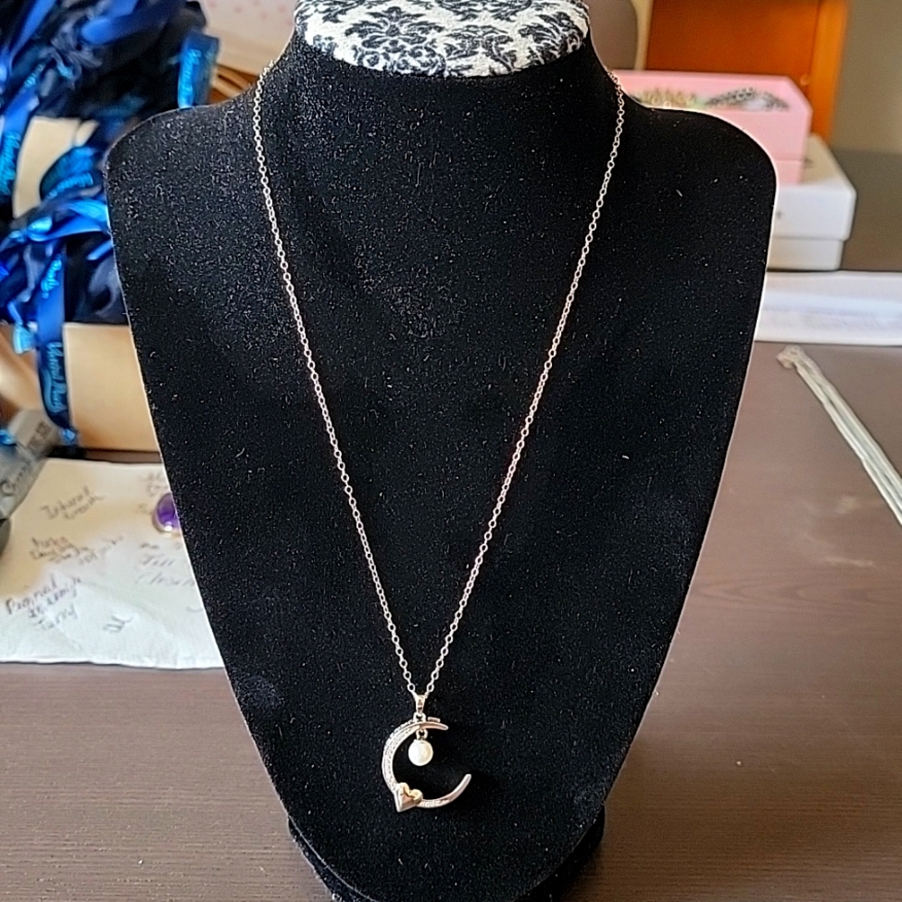 Moon & Pearl Necklace